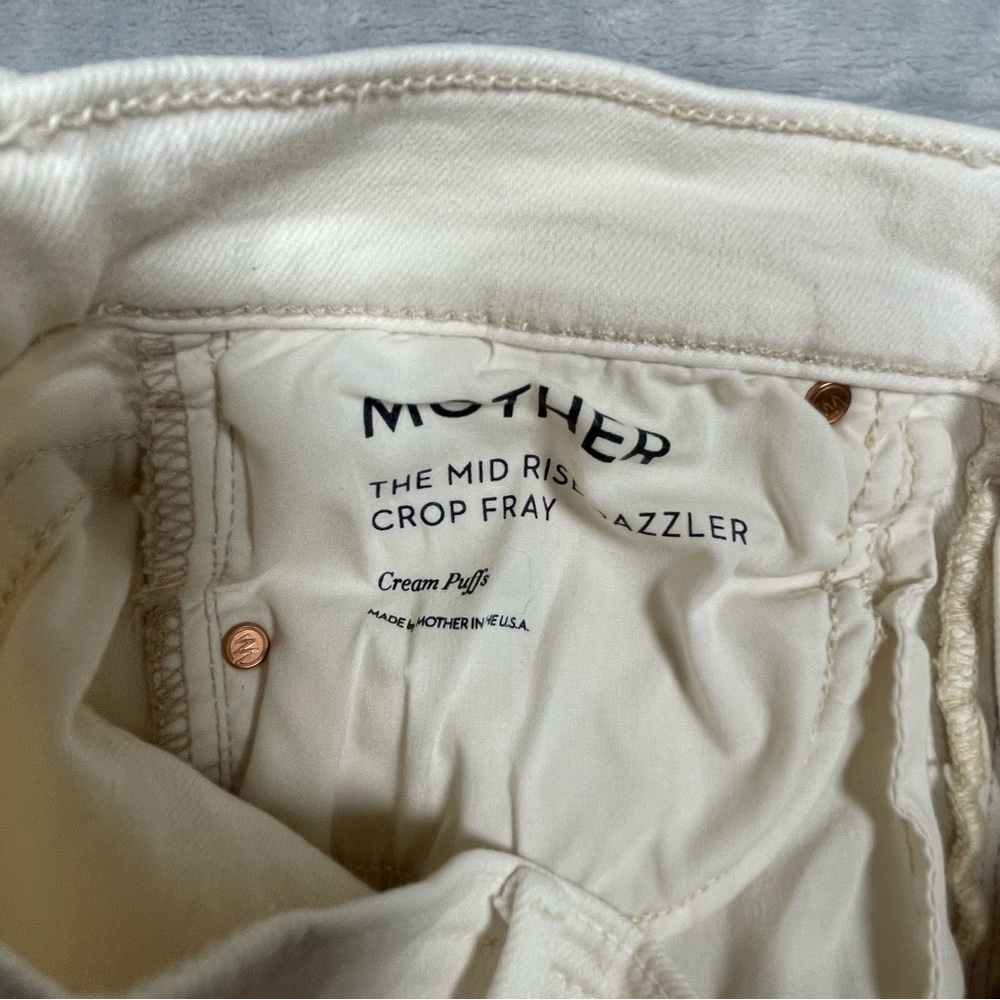 MOTHER White Ankle Crop Jeans - Picture 9 of 12